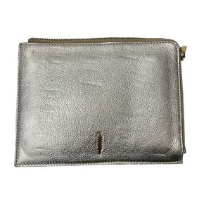 Thacker metalic Leather Zip Pouch
